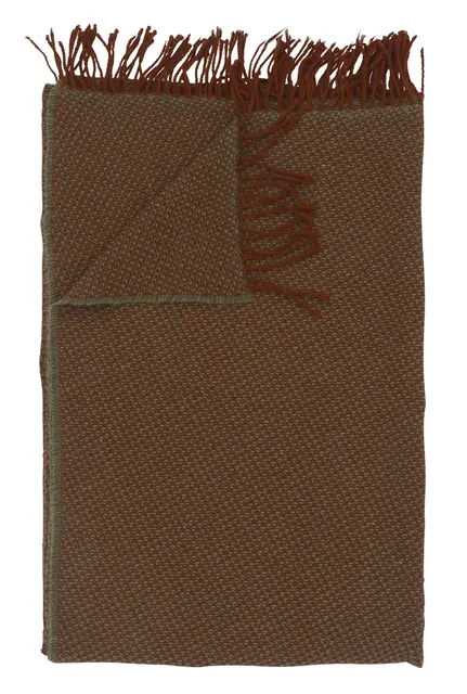 Halvor Bakke Ashford pläd 120x190 Dusty olive/ rustic brown 