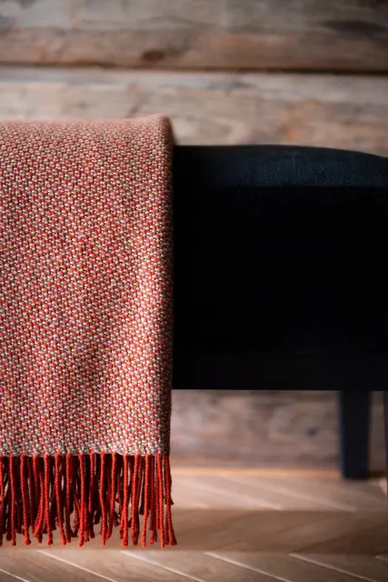 Halvor Bakke Ashford pläd 120x190 Dusty olive/ rustic brown 