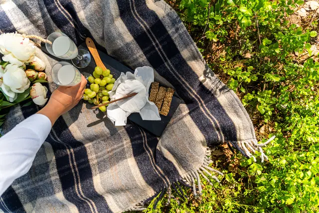 Halvor Bakke William picknickfilt 140x170 Blå 