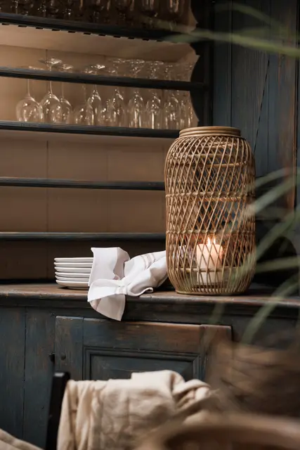 Halvor Bakke Lombok rotting lyslykt H45 Natur 