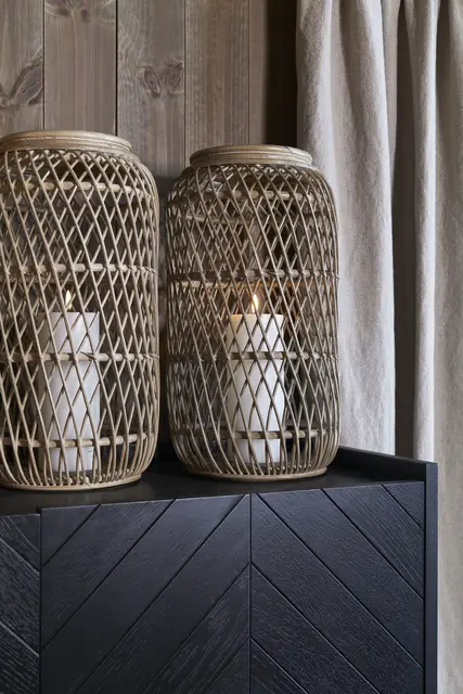 Halvor Bakke Lombok rotting lyslykt H45 Natur 