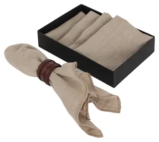 Halvor Bakke Koster t&#248;yservietter 4-pk 45x45 Naturfarget