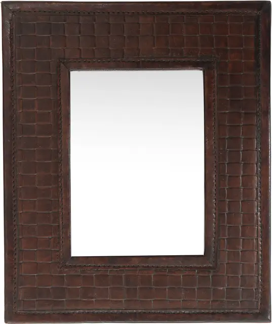 Halvor Bakke ramme i skinn IV foto 13x18 25x30 skinn med flett 