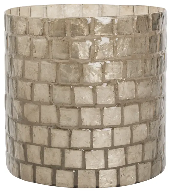 Halvor Bakke Velsao smårutet lyslykt 15x15 Beige/Natur Capiz 