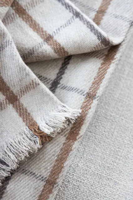 Lama Gaia pläd 130x170 Beige 