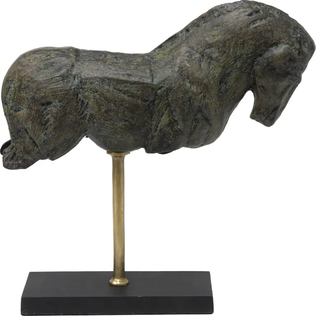 Lama Estrela dekor häst Grønn patina 