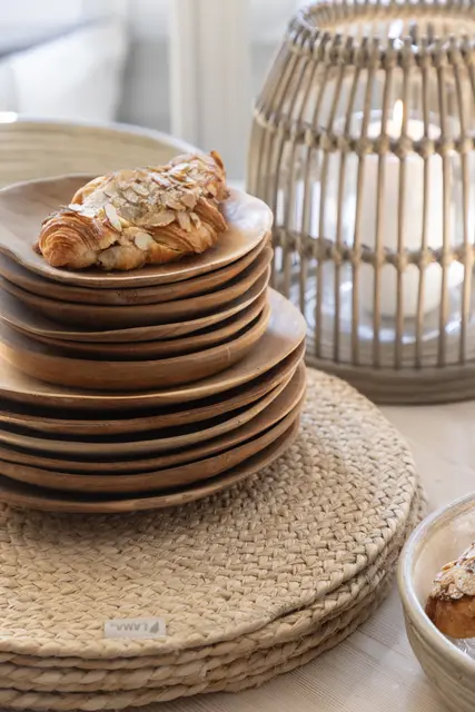 Lama Sana lyslykt rattan Ø26 H26 Beige 