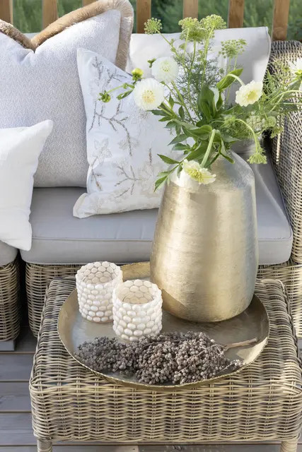 Lama Ines stor vase H44 Matt gull 