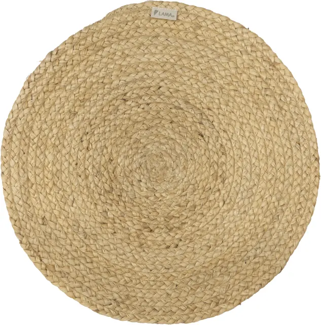 Lama Cleo dekkebrikke i jute Ø40 Natur 