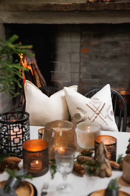 Lama putetrekk lin med fløyels flap 50x50 Beige 