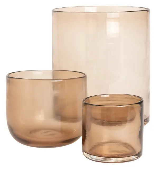 Lama vase glass 20x23 Golden 