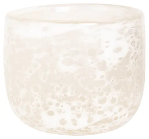 Lama lyslykt glasert glass Ø14 Hvit