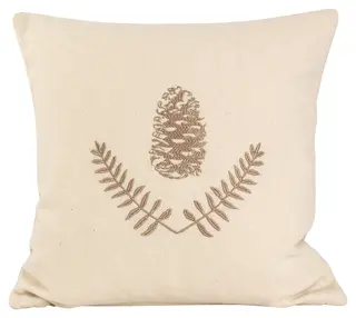 Lama putetrekk stor kongle ull 50x50 Offwhite