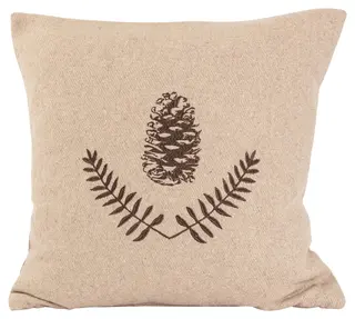 Lama putetrekk stor kongle ull 50x50 Beige