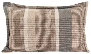 Lama Putetrekk rute ull 40x60 Beige