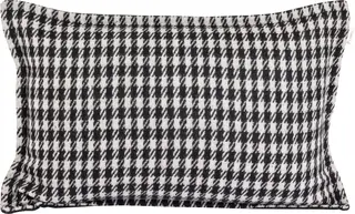 Lama putetrekk hundetann ull 40x60 Sort/Hvit