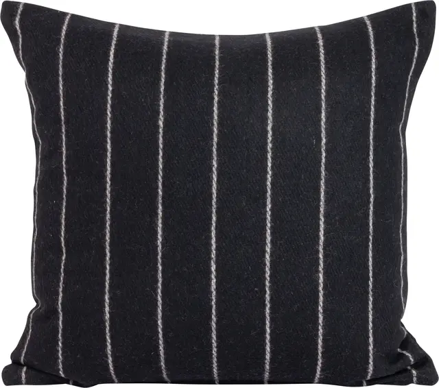 Lama putetrekk pinstripe 50x50 Sort 