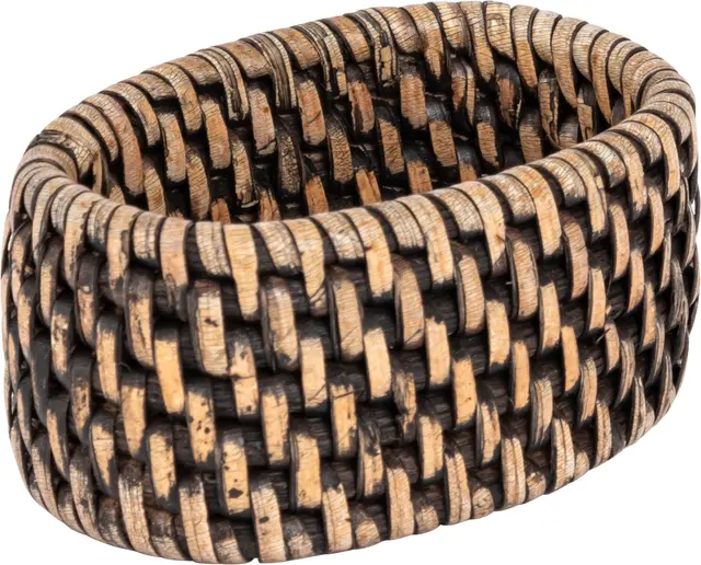 Lama Minico serviettring 4-pk rattan 6x4x3 Brun 