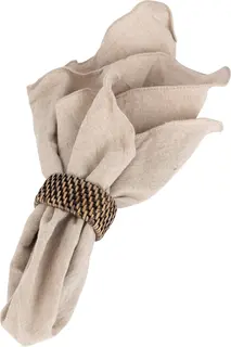 Lama Minico serviettring 4-pk rattan 6x4x3 Brun