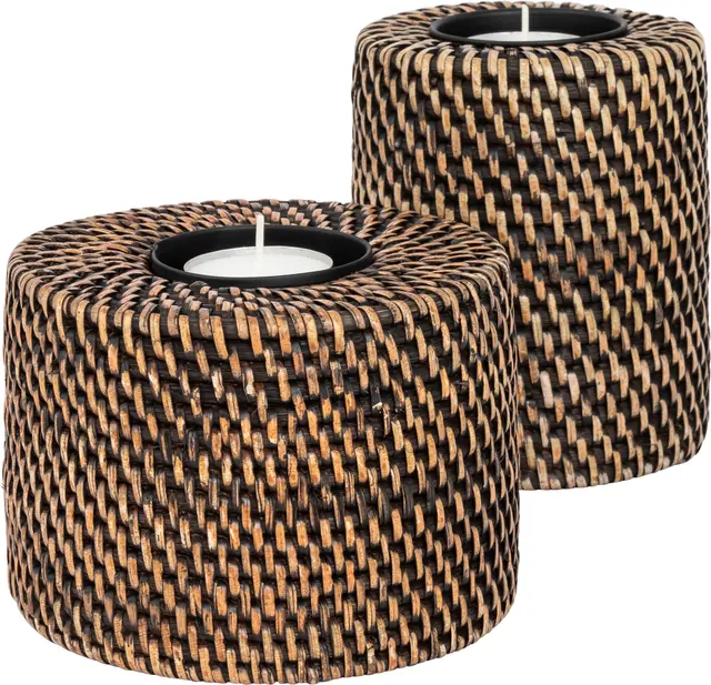 Lama Minico telysholder rattan H9 Brun 