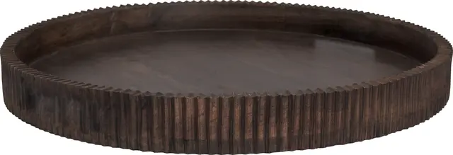 Halvor Bakke Lesotho brett i mangotre Ø50 Brunt  trebrett m/riller 