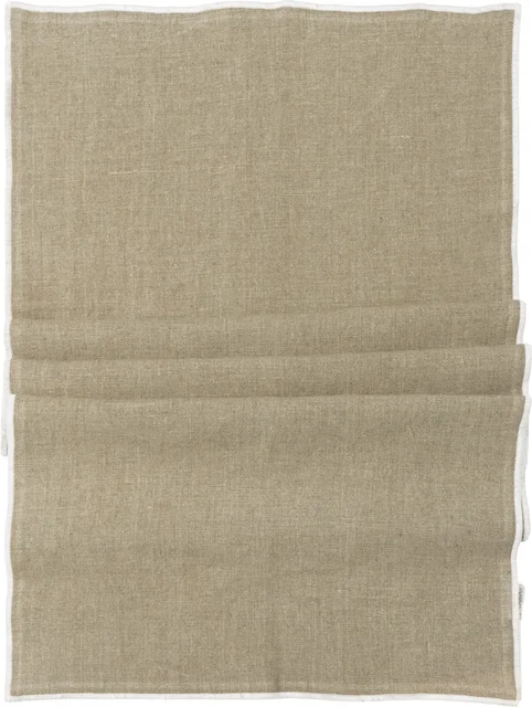 Lama Løper i lin 50x140 cm Grov lin med overlock 