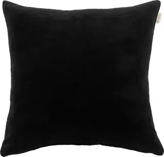 Lama Putetrekk fløyel bomull svart 50x50