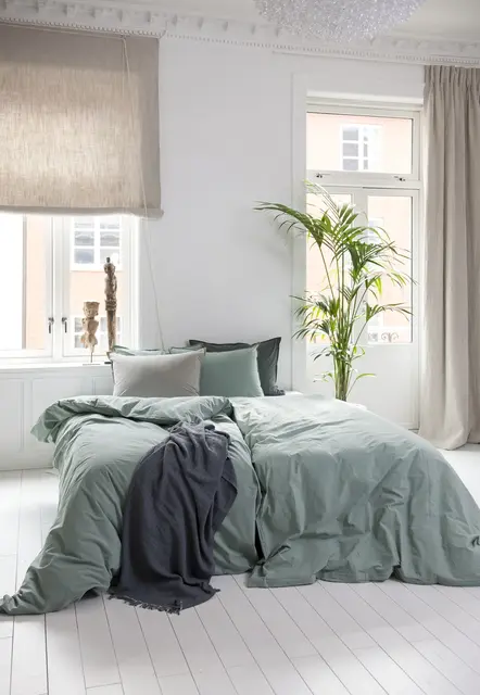 Borås Cotton Loft 150x210/50x60 Dusty teal 