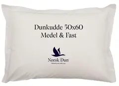Norsk Dun &#246;rngott vit med tryck 50x60 Medel &amp; Fast