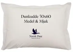 Norsk Dun &#246;rngott vit med tryck 50x60 Medel &amp; Mjuk