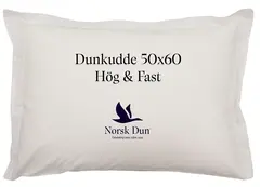 Norsk Dun &#246;rngott vit med tryck 50x60 H&#246;g &amp; Fast