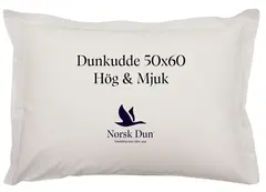Norsk Dun &#246;rngott vit med tryck 50x60 H&#246;g &amp; Mjuk