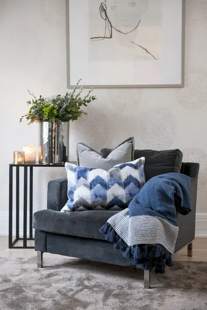 Rebell Messina kuddfodral 40x60 Classic blue 