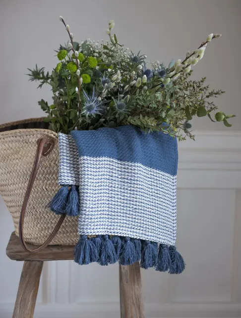 Rebell Monza pläd 130x180 Classic blue 