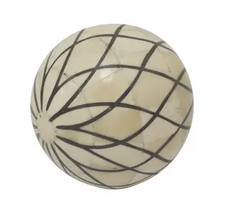 Sita decorkule 4&quot; diamant Black/white bone