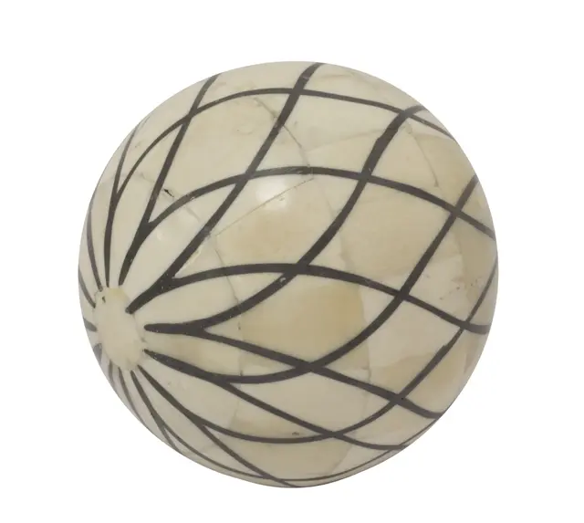 Sita decorkule 4" diamant Black/white bone 
