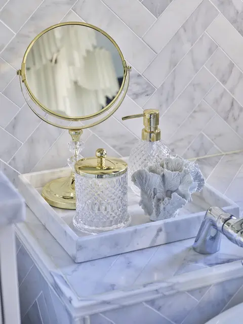 Nina tvåldispenser Guld/glas 