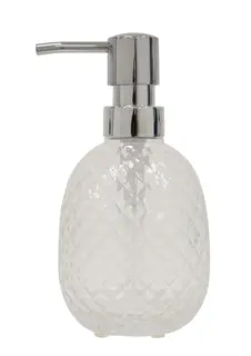 Nina tv&#229;ldispenser Silver/glass