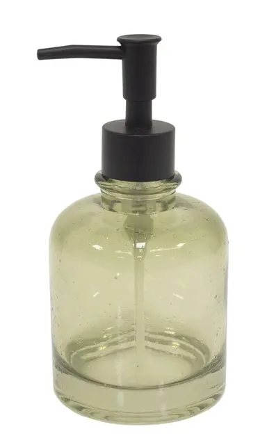 Olivia tvåldispenser Grönt glas / svart pump 