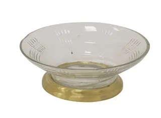Bor&#229;s Cotton Watsu tv&#229;lkopp Cut glass/matt brass finish